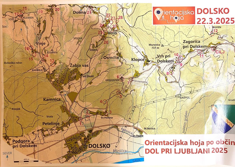 1. orientacijska hoja po občini Dol pri Ljubljani 2025